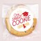 Big Dot of Happiness Red Grad One Smart Cookie Stickers and Clear Cookie Bags, Cellophane Treat Bags 4.25x7 Inches, Graduation Favor Gifts - 25 Count